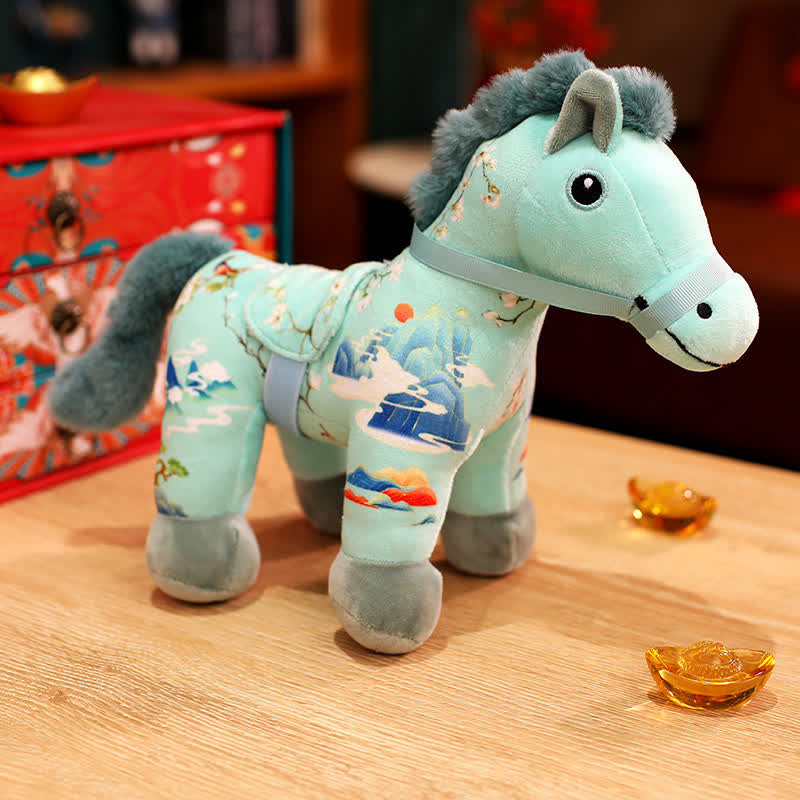 Peluche festivo dell'anno del cavallo 2026 - Ciano (pittura paesaggistica) - 2 pezzi - 30cm - image 16