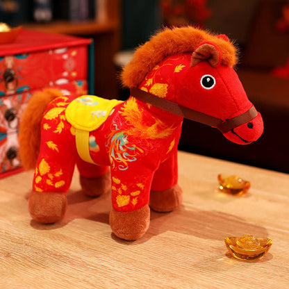 Peluche festivo dell'anno del cavallo 2026 - Rosso (Fenice) - 2 pezzi - 30cm - image 7