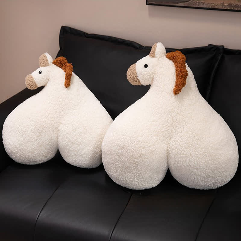 Cuscino creativo in peluche Sherpa "Horse Butt" - image 6