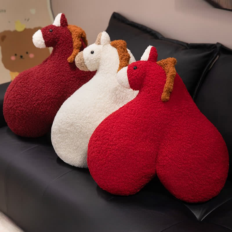 Cuscino creativo in peluche Sherpa "Horse Butt" - image 2