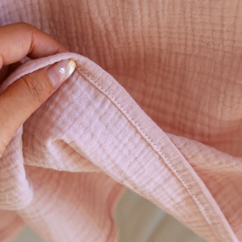 Camicia da notte minimalista in garza di cotone in stile orientale - image 11