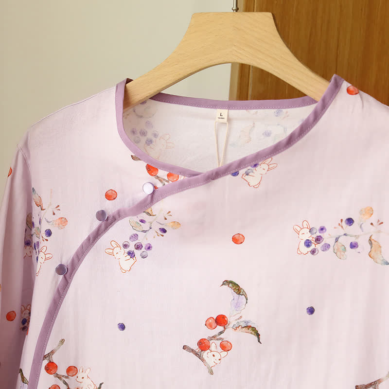 Camicia da notte in garza di cotone Rabbit & Berry - image 2