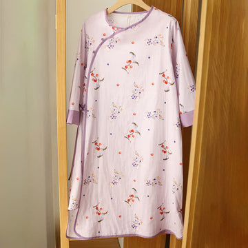 Camicia da notte in garza di cotone Rabbit & Berry - Viola - 2XL - image 0