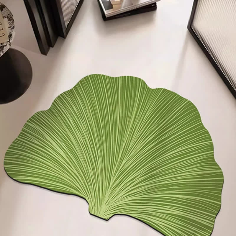 Tappetino da bagno antiscivolo con foglie di ginkgo botanico - image 2