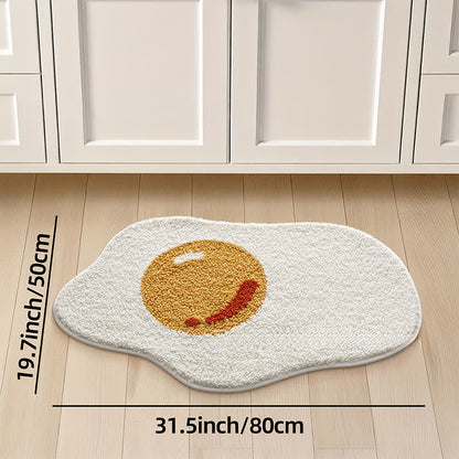 Tappeto floccato a forma di uovo fritto - image 8