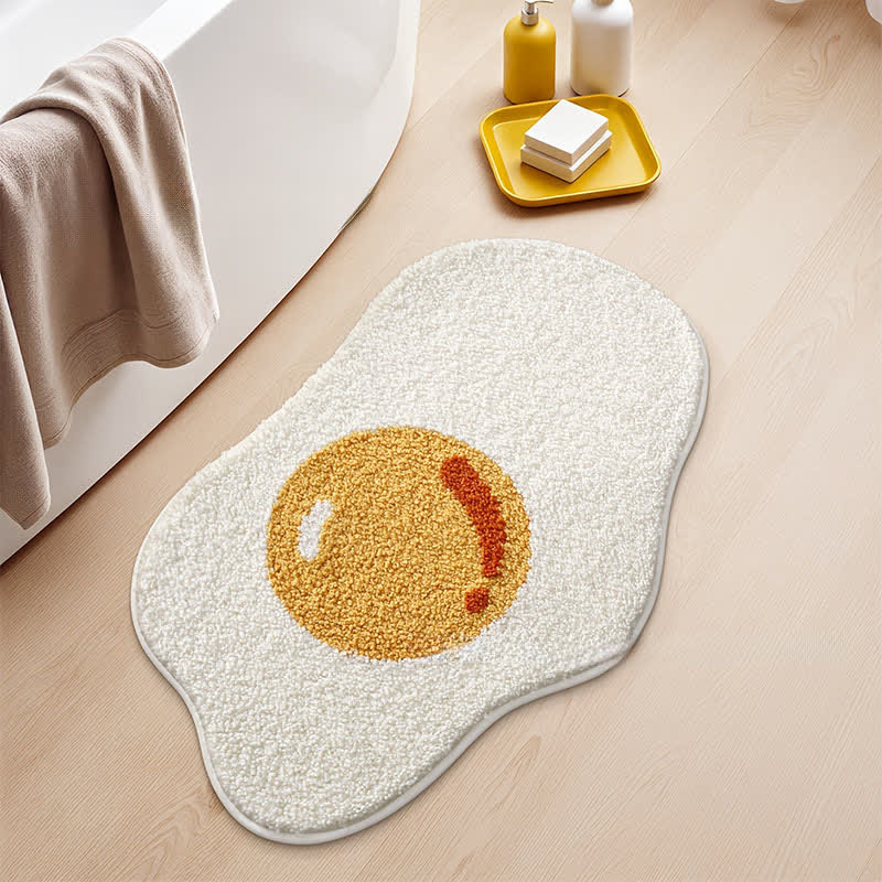 Tappeto floccato a forma di uovo fritto - image 2
