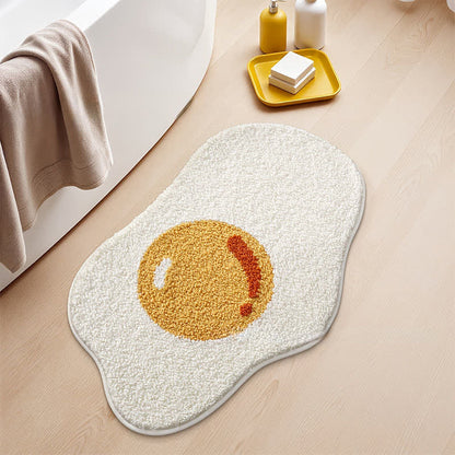 Tappeto floccato a forma di uovo fritto - image 2