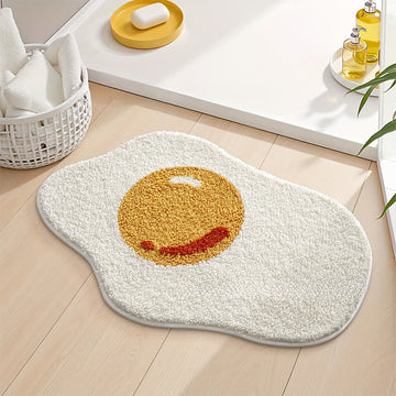 Tappeto floccato a forma di uovo fritto - 50CM x 80CM - image 0