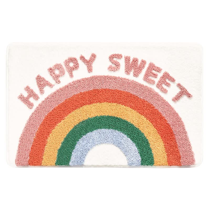 Tappeto da bagno decorativo con motivo arcobaleno dei cartoni animati - image 4