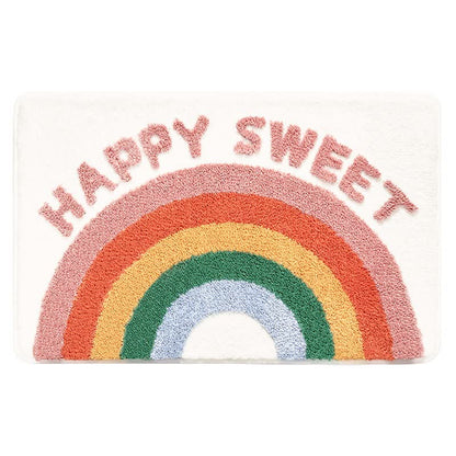 Tappeto da bagno decorativo con motivo arcobaleno dei cartoni animati - image 4
