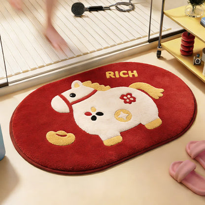 Tappeto da bagno con simpatico pony dei cartoni animati - Pony bianco - 60cm x 90cm - image 2