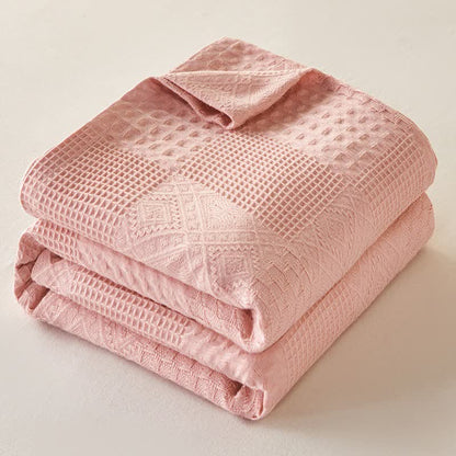 Trapunta in cotone con trama sottile e solida - Rosa - Matrimoniale Grande - image 1