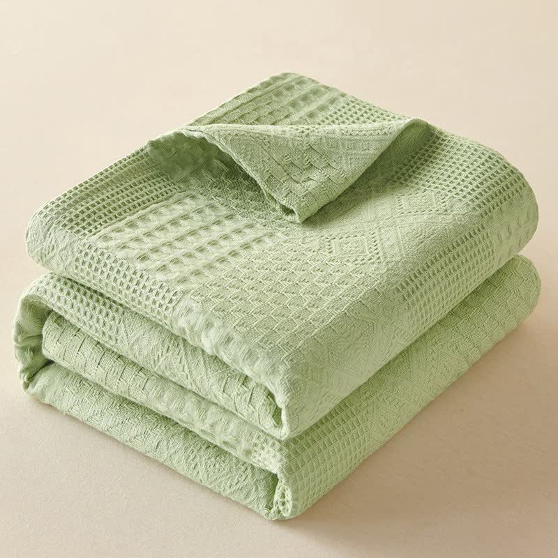 Trapunta in cotone con trama sottile e solida - Verde chiaro - Matrimoniale Grande - image 9