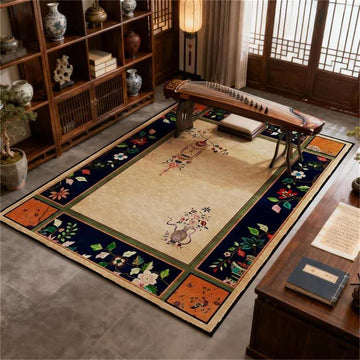 Tappeto vintage floreale con vaso classico - 95" x 119" - image 0
