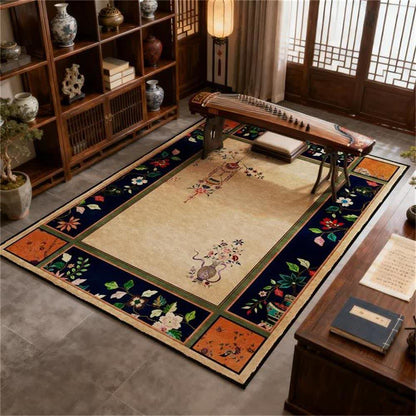 Tappeto vintage floreale con vaso classico - 95" x 119" - image 0