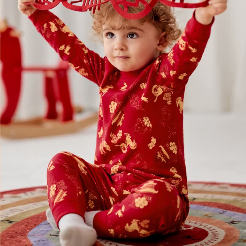 Completo da notte in cotone per bambini Golden Pony - image 1