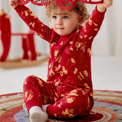 Completo da notte in cotone per bambini Golden Pony - image 1