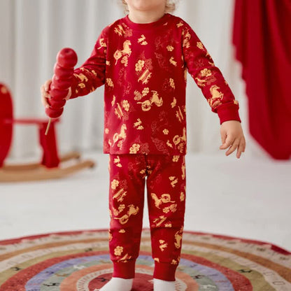 Completo da notte in cotone per bambini Golden Pony - image 2
