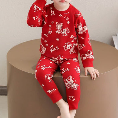 Completo da notte per bambini in cotone con pony festivo - image 2