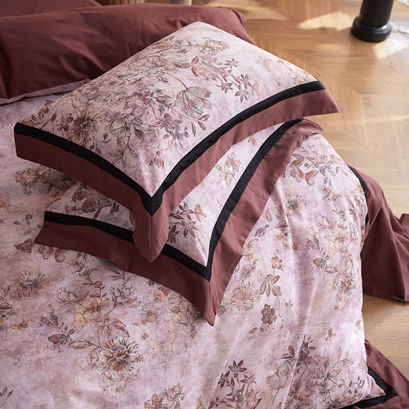 Set di biancheria da letto in cotone con motivo floreale e farfalla (4 pezzi) - image 8