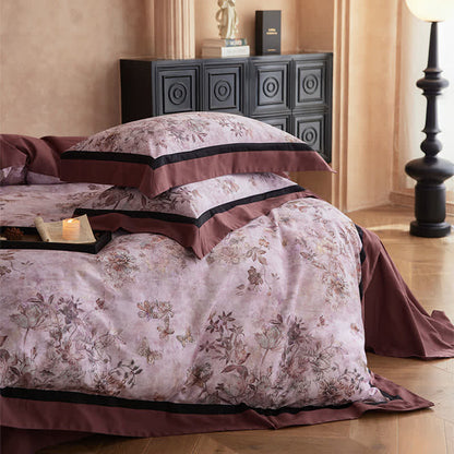 Set di biancheria da letto in cotone con motivo floreale e farfalla (4 pezzi) - image 3