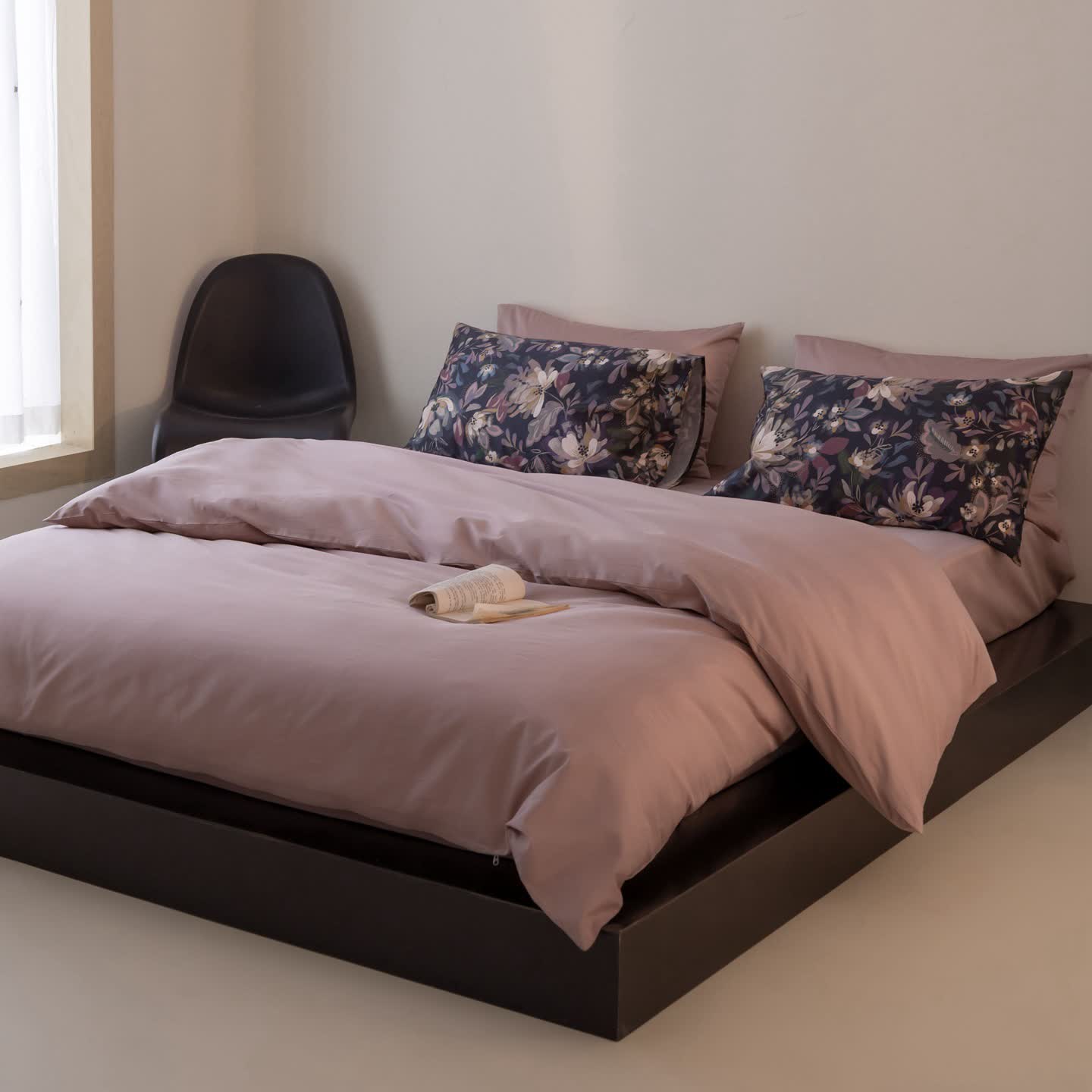 Set di biancheria da letto in cotone tinta unita - image 1