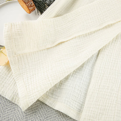 Kimono in puro cotone beige - image 12