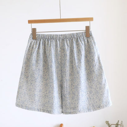 Pigiama completo con canotta e pantaloncini in cotone a fiori piccoli - image 12