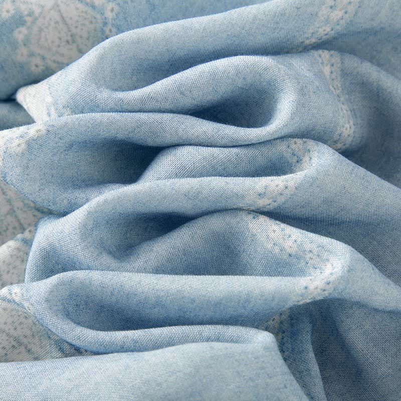 Loungewear con motivo verticale blu in fibra di bambù - image 13