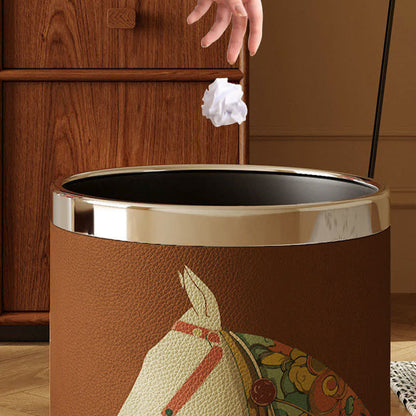 Cestino decorativo in pelle della serie Equestrian - image 3