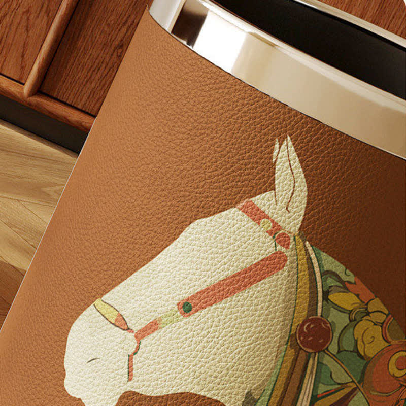 Cestino decorativo in pelle della serie Equestrian - image 2