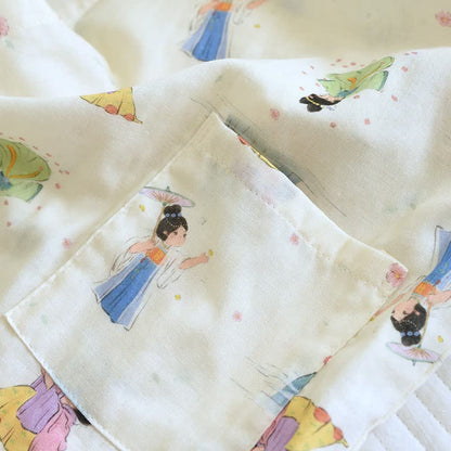 Pigiama kimono in cotone con principessa dei cartoni animati orientali - image 6
