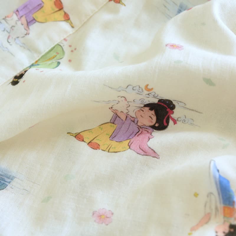 Pigiama kimono in cotone con principessa dei cartoni animati orientali - image 7