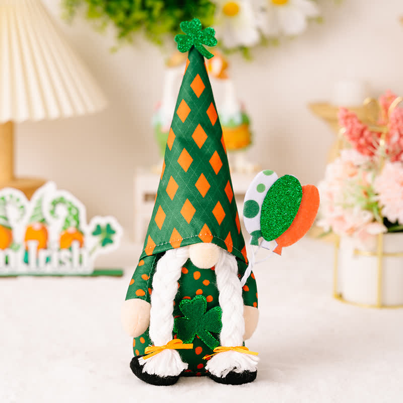 Decorazione di peluche a forma di gnomo per il giorno di San Patrizio - Ragazza - 4 pezzi - 3"L x 2"L x 30cm"A - image 5