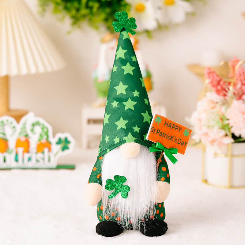 Decorazione di peluche a forma di gnomo per il giorno di San Patrizio - Ragazzo - 4 pezzi - 3"L x 2"L x 30cm"A - image 4