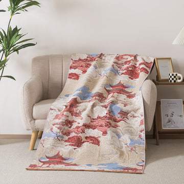 Asciugamano da bagno in cotone con motivo orientale Cloud & Pavilion - 90cm x 180cm - image 0