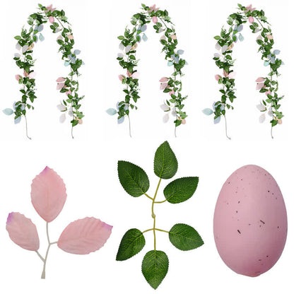 Ghirlanda di finte uova di Pasqua verdi - 3 pezzi - 180cm - image 7
