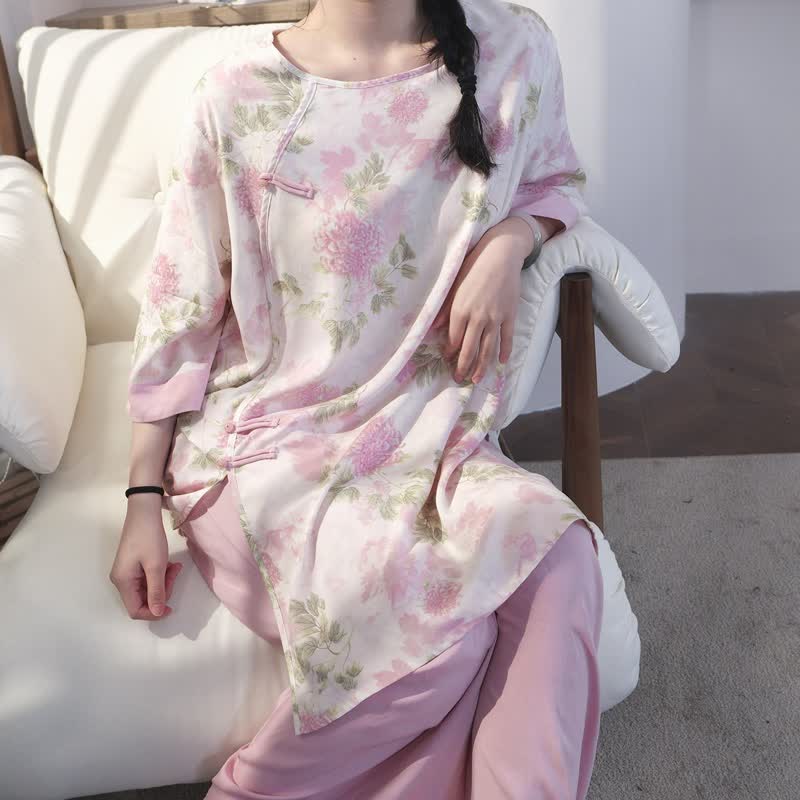 Elegante completo da casa di ispirazione orientale con crisantemo - image 1