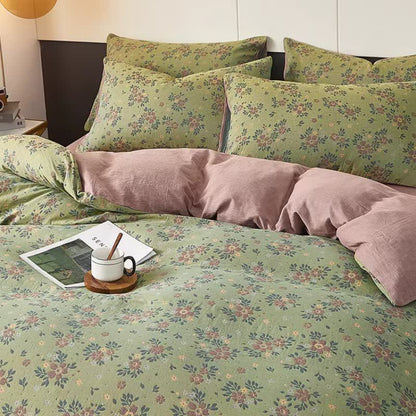Biancheria da letto in cotone a doppia garza con motivi floreali - image 3