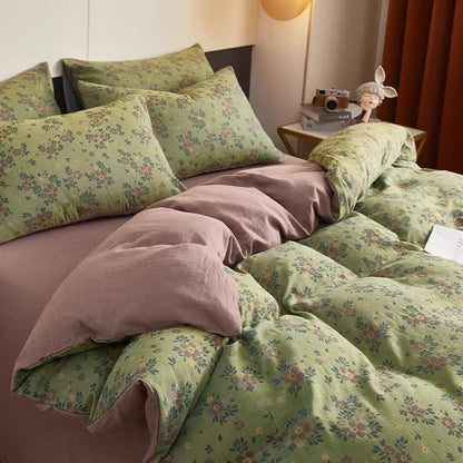 Biancheria da letto in cotone a doppia garza con motivi floreali - image 2