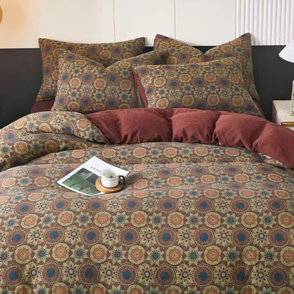 Biancheria da letto in cotone jacquard con medaglione vintage - image 1