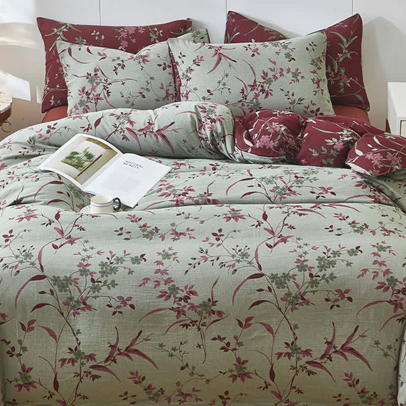 Biancheria da letto in cotone a doppia garza Branch & Floral - image 1