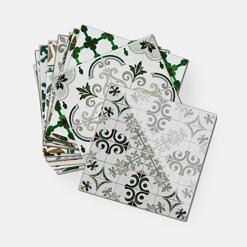 Adesivo da parete verde e bianco staccabile e attaccabile (24 pezzi) - image 9