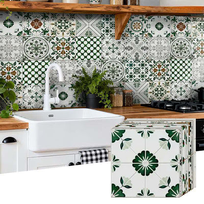 Adesivo da parete verde e bianco staccabile e attaccabile (24 pezzi) - image 6