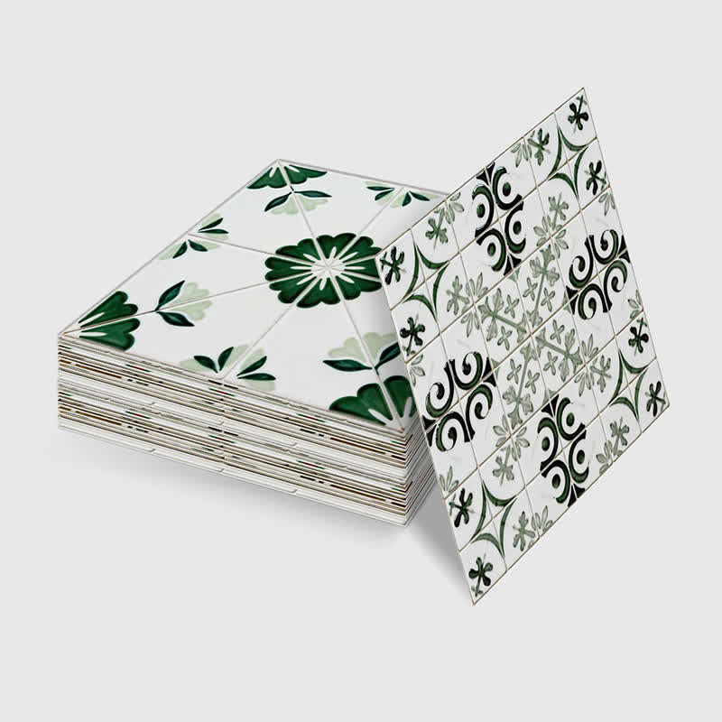 Adesivo da parete verde e bianco staccabile e attaccabile (24 pezzi) - image 10