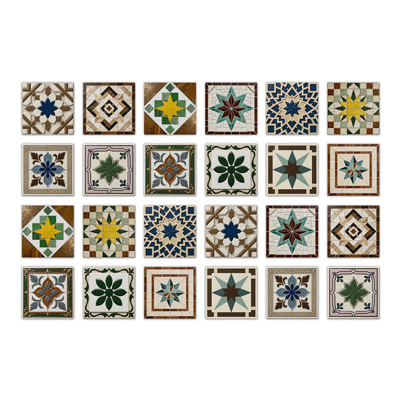Adesivo da parete vintage staccabile e attaccabile (24 pezzi) - 20cm x 20cm - image 8