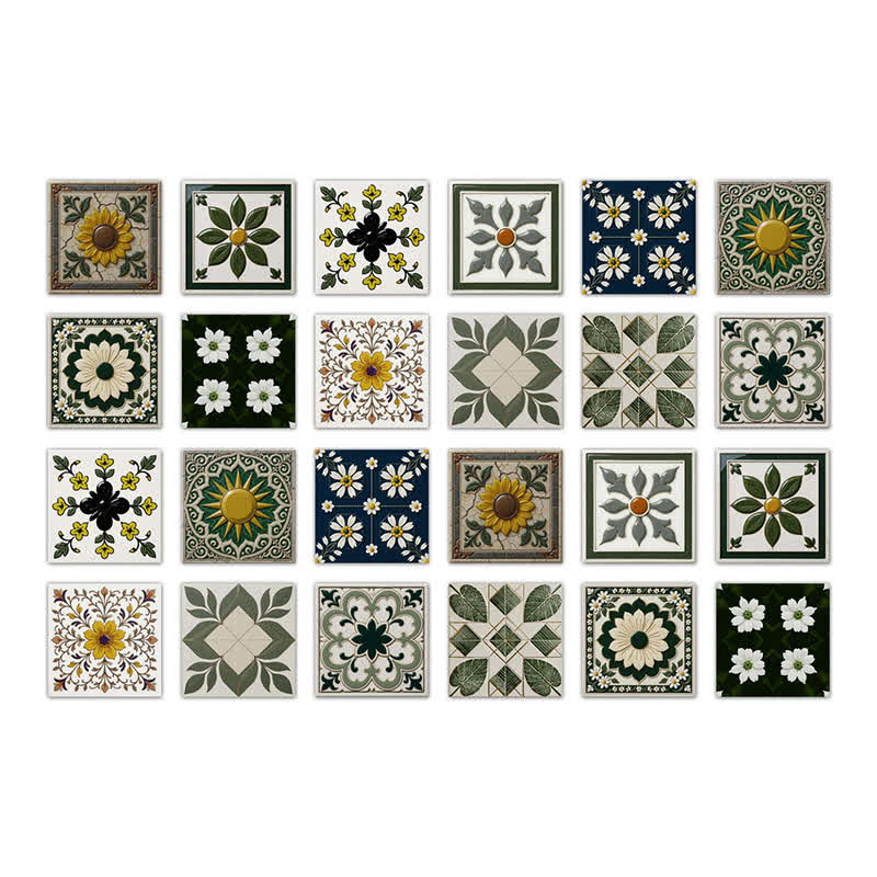 Adesivi murali staccabili e attaccabili con sole e fiori (24 pezzi) - 20cm x 20cm - image 8