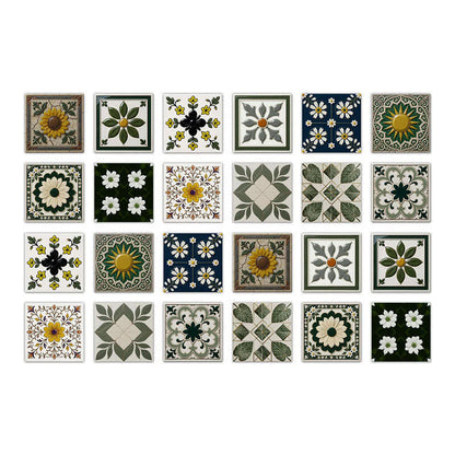 Adesivi murali staccabili e attaccabili con sole e fiori (24 pezzi) - 20cm x 20cm - image 8