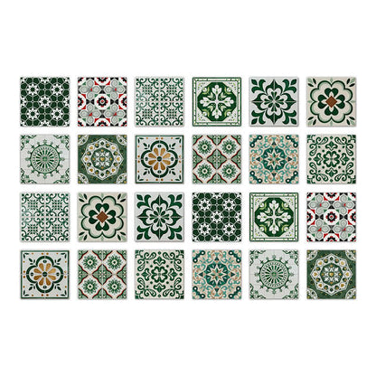Adesivo da parete Boho Green staccabile e attaccabile (24 pezzi) - 20cm x 20cm - image 8