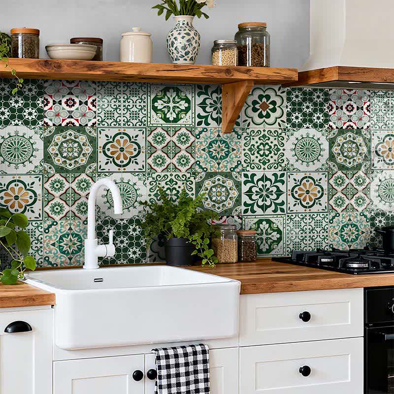 Adesivo da parete Boho Green staccabile e attaccabile (24 pezzi) - image 3